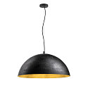 pendant luminaire FORCHINI 70 down, half round E27 IP20, black matt dimmable