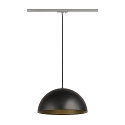 SLV 1-Phasen Pendelleuchte FORCHINI M 40 TRACK, E27 max. 40W, matt schwarz / matt gold, Adapter silbergrau