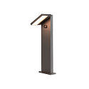 Outdoor LED Stehleuchte ABRIDOR POLE HYBRID, IP65 IK07, mit Solar-Panel + Sensoren, 2200/2700K, drehbar, anthrazit, 60cm