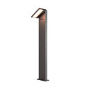 SLV Outdoor LED Stehleuchte ABRIDOR POLE HYBRID, IP65 IK007, mit Solar-Panel + Sensoren, 2200/2700K, drehbar, anthrazit, 100cm