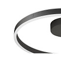 SLV LED Wand- und Deckenleuchte ONE PHASE, Up/Down, � 60cm, 23W 2700/3000K (CCT Switch) 2x130�, CRi >90, dimmbar, schwarz