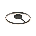 SLV LED Wand- und Deckenleuchte ONE PHASE, Up/Down, � 60cm, 23W 2700/3000K (CCT Switch) 2x130�, CRi >90, dimmbar, schwarz
