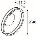 SLV LED Wand- und Deckenleuchte ONE DALI, Up/Down, � 40cm, 14W 2700/3000K (CCT Switch) 130�, DALI dimmbar, messing