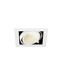 SLV LED Deckeneinbauleuchte KADUX SINGLE, 1-fkammig, DALI 2 dimmbar, kardanisch schwenkbar, 27W 4000K 3350lm 30�