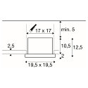 SLV LED Deckeneinbauleuchte KADUX SINGLE, 1-fkammig, DALI 2 dimmbar, kardanisch schwenkbar, 27W 4000K 3350lm 30�, schwarz