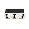 LED Deckeneinbauleuchte KADUX DOUBLE, 2-fkammig, DALI 2 dimmbar, kardanisch schwenkbar, 54W 4000K 3400lm 30�