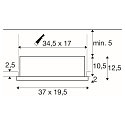 SLV ceiling recessed luminaire KADUX DOUBLE 2 flames, DALI controllable, cardanic swivelling IP20, white dimmable