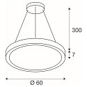 SLV LED Pendelleuchte MEDO� RING 60 DALI, 26W 3000/4000K (CCT Switch) 3750lm 110�, CRi >90, DALI dimmbar, schwarz