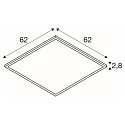 SLV ceiling luminaire PANEL C 625 DALI DALI controllable, CCT Switch, UGR < 19 IP54 / IP20, dimmable