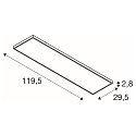 SLV LED Einlege-Deckenleuchte PANEL C 1200 ON-OFF, IP54 IK02, 120x30cm, 34W 3000/4000K (CCT Switch), UGR <19, schaltbar, CRI 80