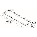 ceiling luminaire PANEL C 1200/300 ON-OFF CCT Switch, UGR < 19, switchable IP54 / IP20, white, lacquered 
