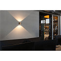 SLV wall luminaire OCULUS PHASE DTW UP/DOWN round, Dim-To-Warm, adjustable IP20, brushed brass dimmable