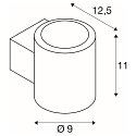 SLV wall luminaire OCULUS PHASE DTW UP/DOWN round, Dim-To-Warm, adjustable IP20, copper dimmable
