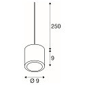 pendant luminaire OCULUS PHASE DTW PVD round, Dim-To-Warm, adjustable IP20