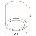 SLV LED Deckenleuchte OCULUS PHASE, Wechsel-Optik, 11W 2000-3000K 100�, CRi >90, Dim-to-Warm, mit Wechsel-Optik, dunkel kupfer