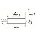 SLV LED Decken-Einbauleuchte MEDO� 40 FRAME, IP20, mit Blende, 16W 3000/4000K 2350lm 80�, CRi >90, UGR <19, ohne BG, schaltbar