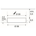 SLV ceiling recessed luminaire MEDO� 40 FRAMELESS rigid, for VDU workstation, CCT Switch, flush, switchable IP20, white 