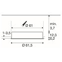 SLV LED Decken-Einbauleuchte MEDO� 60 FRAME, IP20, mit Blende, 33W 3000/4000K 4600lm 80�, CRi >90, UGR <19, ohne BG, schaltbar