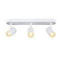 wall and ceiling luminaire NOBLO� TRIPLE PHASE DTW 3 flames, round, Dim-To-Warm IP20, white dimmable