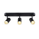 wall and ceiling luminaire NOBLO� TRIPLE PHASE DTW 3 flames, round, Dim-To-Warm IP20, black dimmable