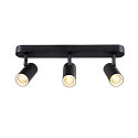 SLV wall and ceiling luminaire NOBLO� TRIPLE PHASE DTW 3 flames, round, Dim-To-Warm IP20, black dimmable