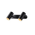 SLV LED Wand- und Deckenstrahler NOBLO� DOUBLE PHASE, IP20, 2-flammig, kardanisch, CRi>90, dimmbar, 12W 2700K 1450lm 32�, schwarz