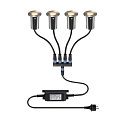 LED Boden-Einbauleuchte TRAIL-LITE� 60, IP67 IK08, 4er Set inkl. Netzteil, � 6cm, 230VAC / sek. 24VDC, 4x 0.9W 3000K 25lm