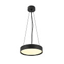 SLV LED Deckenleuchte DECONA 30 CL, PHASE, rund, 17W, 3000/4000K, 1650/1710lm, UGR<25, IK06, IP44, dimmbar, schwarz