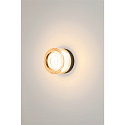 SLV wall and ceiling luminaire CYFT WAVE IP65, amber, black, lacquered dimmable
