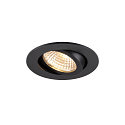 LED Deckeneinbauleuchte NEW TRIA� 68 AIRTIGHT, rund, 7,5W, 3000K, IP23, IK02, dimmbar, schwarz