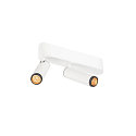 LED Deckenaufbauleuchte GRIP! S DOUBLE, 29°, 21W, IP20, dimmbar, 2700K, 1200lm, weiß/schwarz