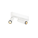 LED Deckenaufbauleuchte GRIP! S DOUBLE, 29�, 21W, IP20, dimmbar, 2700K, 1200lm, wei�/schwarz