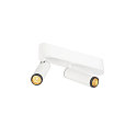 LED Deckenaufbauleuchte GRIP! S DOUBLE, 29°, 21W, IP20, dimmbar, 3000K, 1300lm, weiß/schwarz