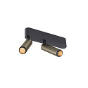 LED Deckenaufbauleuchte GRIP! S DOUBLE, 29°, 21W, IP20, dimmbar, 2700K, 1200lm, bronze/schwarz