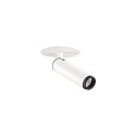 LED Deckeneinbaustrahler GRIP! S, zylindrisch, 29�, 10W, IP20, dimmbar, 2700K, 590lm, wei�/schwarz