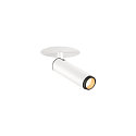 LED Deckeneinbaustrahler GRIP! S, zylindrisch, 29�, 10W, IP20, dimmbar, 2700K, 590lm, wei�/schwarz