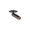 SLV LED Deckeneinbaustrahler GRIP! S, zylindrisch, 29�, 10W, IP20, dimmbar, 2700K, 590lm, schwarz/gold