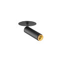 SLV LED Deckeneinbaustrahler GRIP! S, zylindrisch, 29�, 10W, IP20, dimmbar, 3000K, 620lm, schwarz/gold