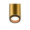 SLV LED Deckenaufbauleuchte GRIP! M SINGLE, 42�, 14W, IP20, dimmbar, 2700K, 1450lm, gold/schwarz