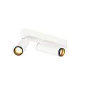LED Deckenaufbauleuchte GRIP! M DOUBLE, 42°, 28W, IP20, dimmbar, 3000K, 1520lm, weiß/schwarz
