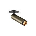 LED Deckeneinbaustrahler GRIP! M, zylindrisch, 42°, 21W, IP20, dimmbar, 3000K, 2110lm, bronze/schwarz