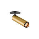 LED Deckeneinbaustrahler GRIP! M, zylindrisch, 42°, 21W, IP20, dimmbar, 2700K, 2010lm, gold/schwarz