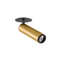 SLV LED Deckeneinbaustrahler GRIP! M, zylindrisch, 42�, 21W, IP20, dimmbar, 2700K, 2010lm, gold/schwarz