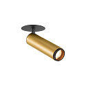 SLV LED Deckeneinbaustrahler GRIP! M, zylindrisch, 42�, 21W, IP20, dimmbar, 2700K, 2010lm, gold/schwarz