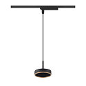 LED 1-Phasen Pendelleuchte GRIP! FLAT, 16W 2700/3000K (CCT Switch), CRi>90, dimmbar, UGR<15, Wabenfilter, schwarz / gold