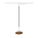 SLV LED 1-Phasen Pendelleuchte GRIP! FLAT, 16W 2700/3000K (CCT Switch), CRi>90, dimmbar, UGR<15, Wabenfilter, wei� / schwarz