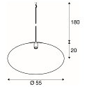SLV Pendelleuchte MAGICO 38, E27, IP20, IK02, dimmbar, aluminium