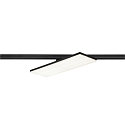 SLV 3-phase spot SIGHT PANEL square, suitable for VDU workstation IP20, black, lacquered 