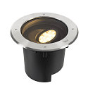 LED Boden-Einbauleuchte DASAR� XL ASYM, IP65/IP67 IK10, 27W 3000K 2600lm 70/40�, neigbar, befahrbar, DALI, Edelstahl, rund