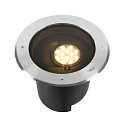 LED Boden-Einbauleuchte DASAR� XL ASYM, IP65/IP67 IK10, 27W 3000K 2600lm 70/40�, neigbar, befahrbar, DALI, Edelstahl, rund